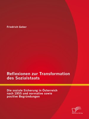cover image of Reflexionen zur Transformation des Sozialstaats